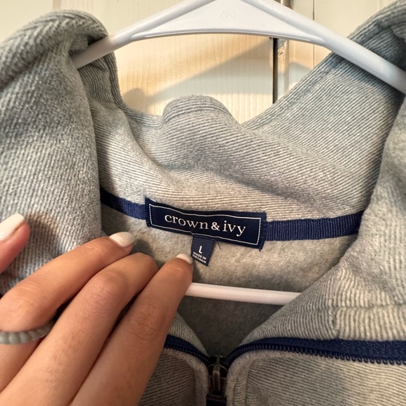 Crown & Ivy Men's Gray Zip-Up Sweater - Picture 3 of 6